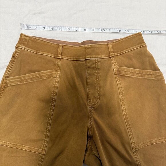 SPANX Stretch Twill Straight Leg Pants Size Large Brown - Picture 9 of 9